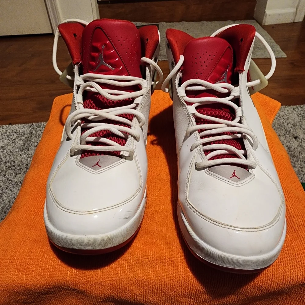 Jordan AIR White and Red Athletic Sneakers More Pic